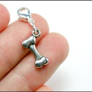 Clip On Dog Bone charms planner charm clipon zipper bracelet charms